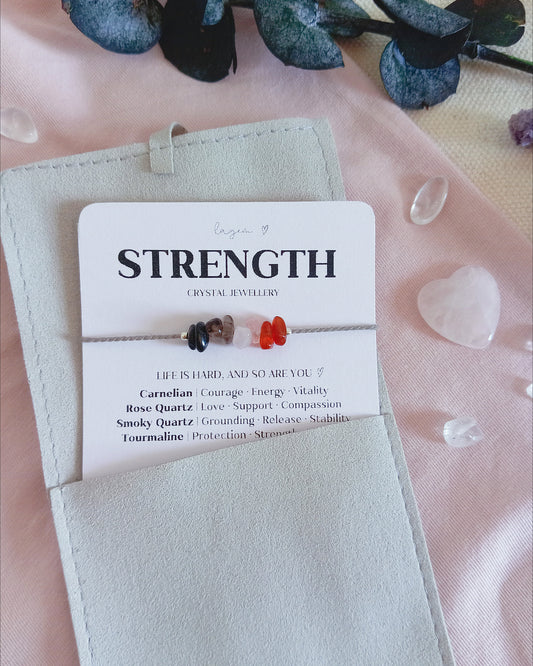 Strength & Grounding Crystal Bracelet – Thoughtful “Thinking of You” Gift