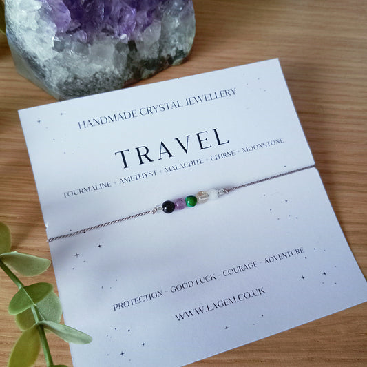 Travel Crystal Bracelet | Minimalist crystal jewellery | handmade bracelet for travel