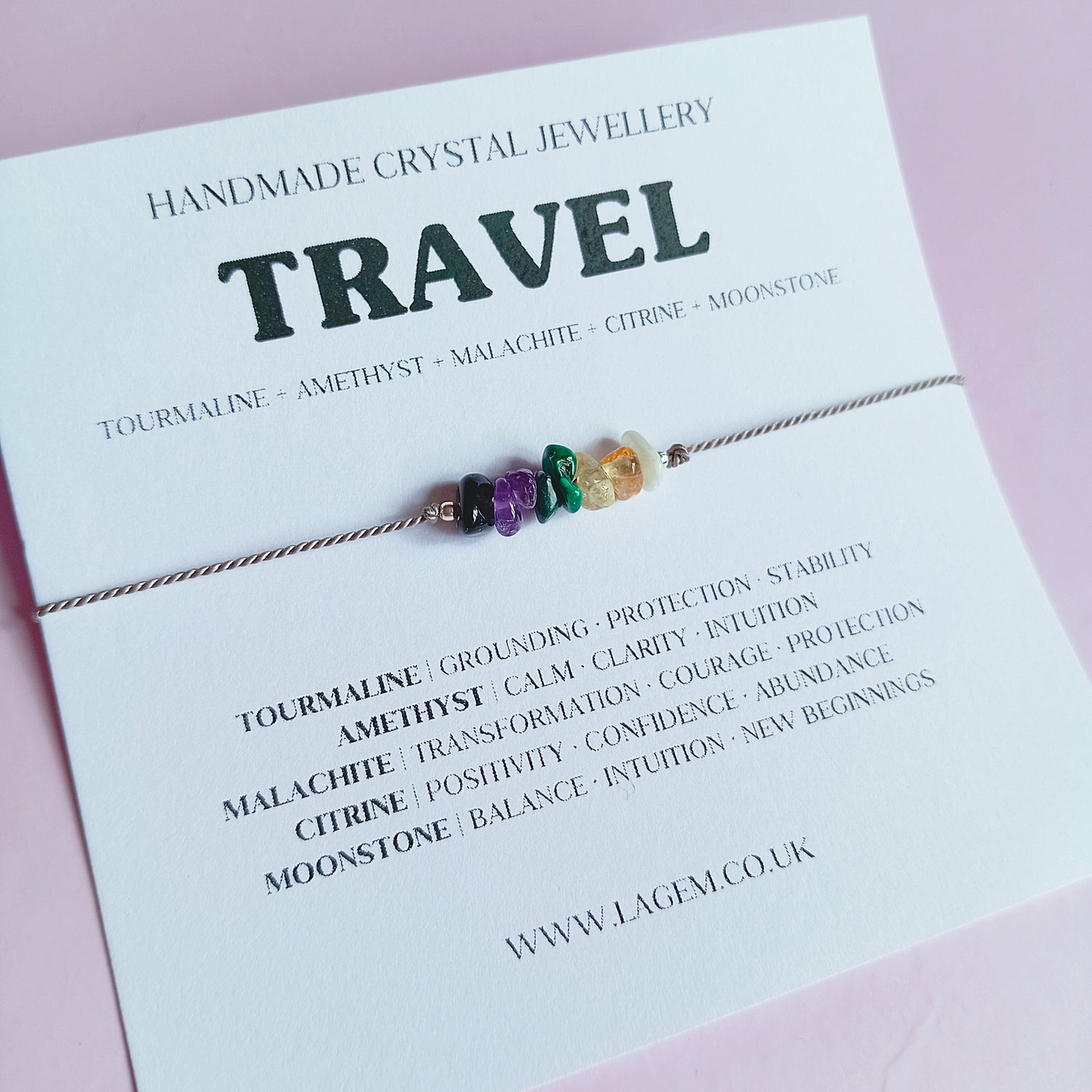 Travel Crystal Bracelet — Protection • Good Luck • Courage • Adventure