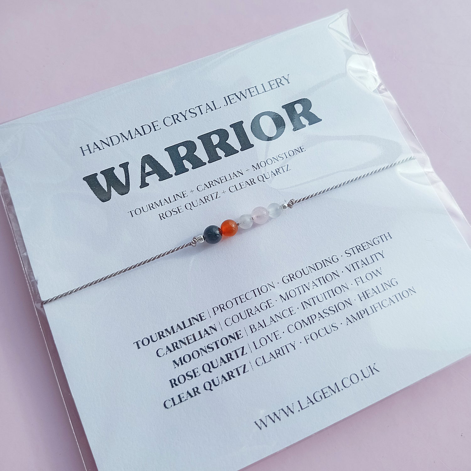 Crystal bracelet for Warrior, hard time gift