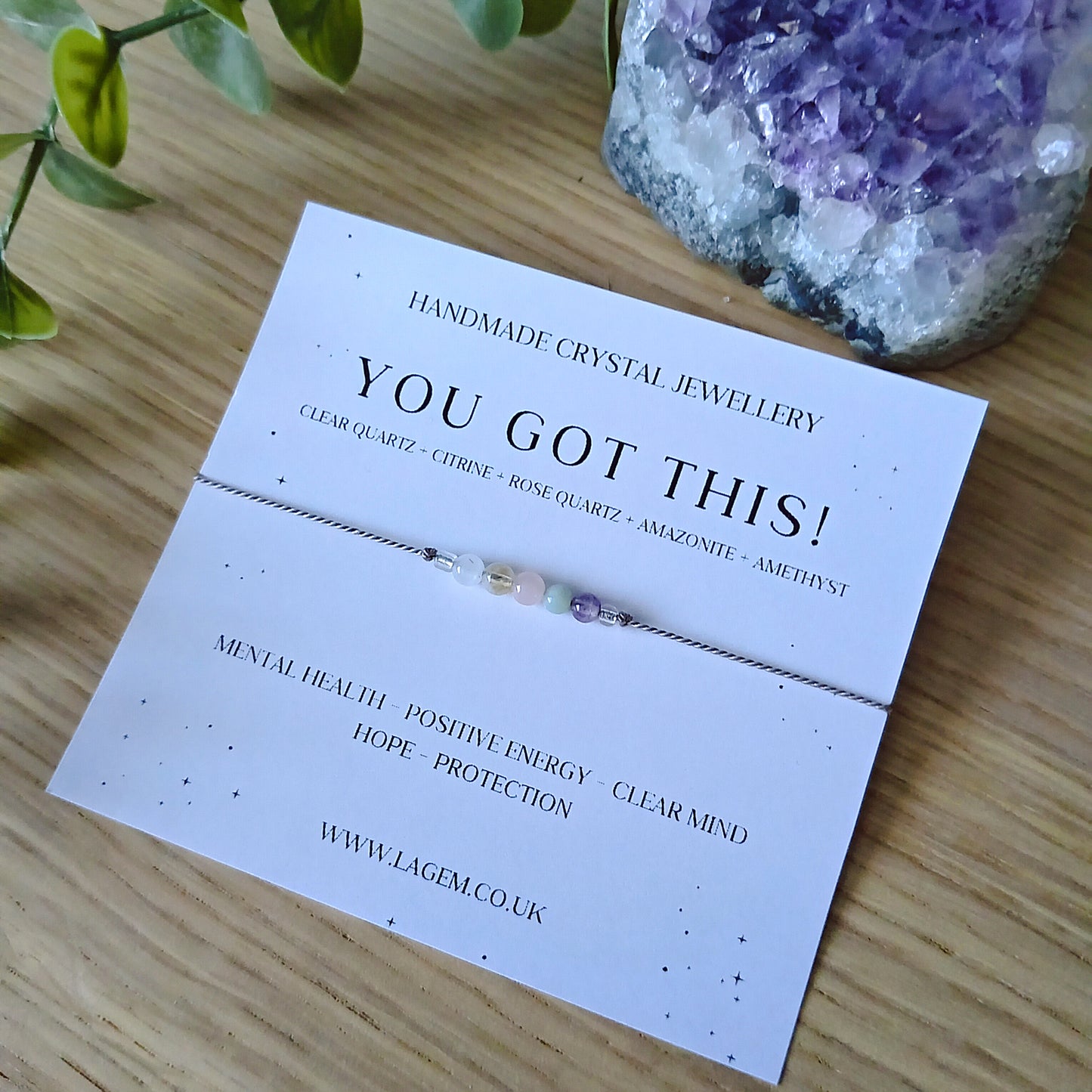 YOU GOT THIS CRYSTAL BRACELET GIFT - MENTAL HEALTH GIFT SILK BRACELET
