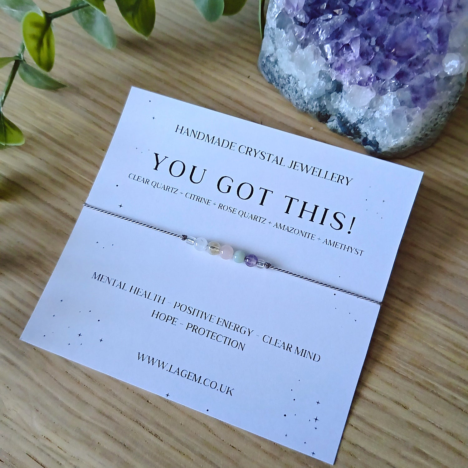 YOU GOT THIS CRYSTAL BRACELET GIFT - MENTAL HEALTH GIFT SILK BRACELET