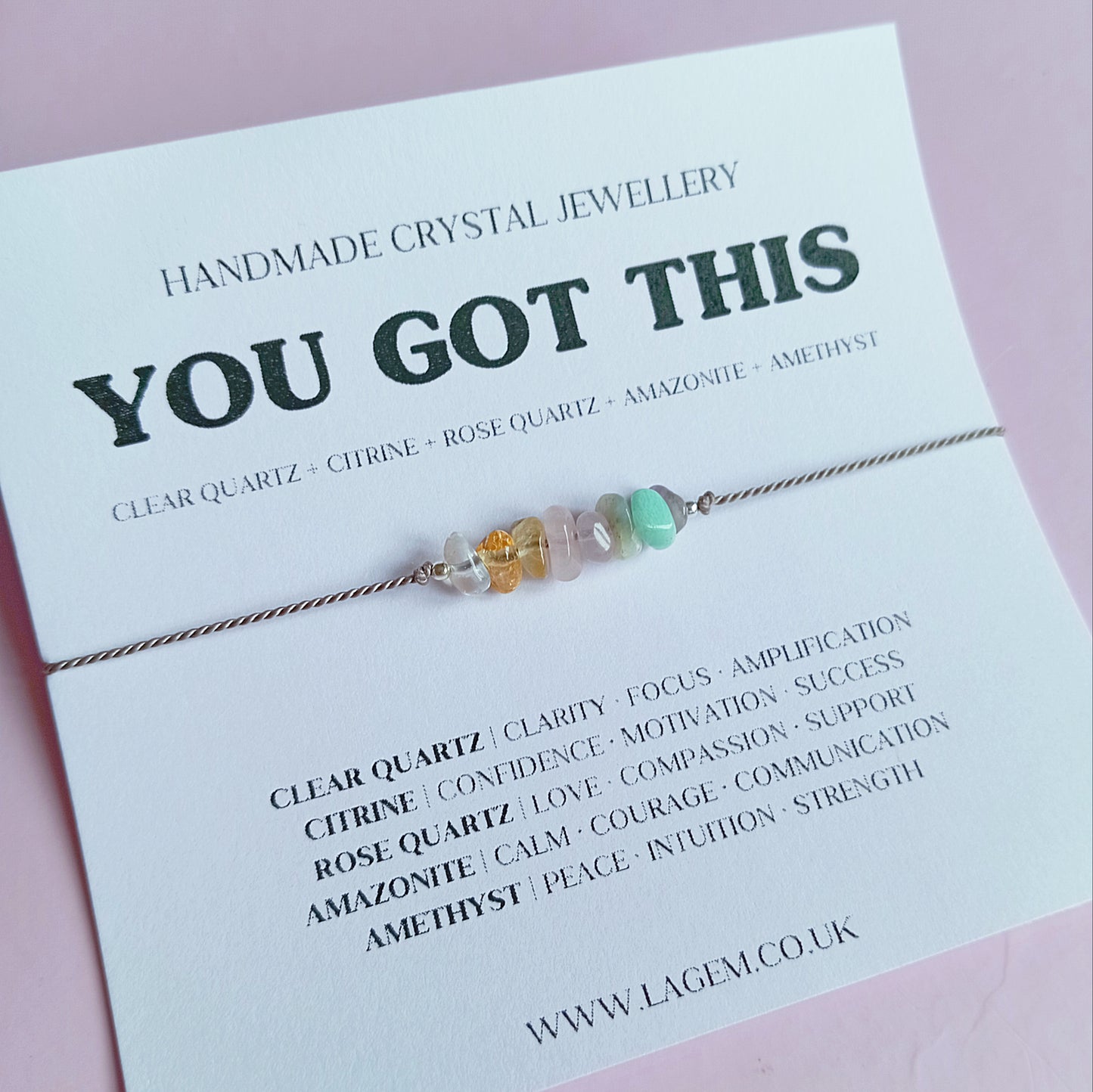 You Got This | Positive Energy Crystal Bracelet