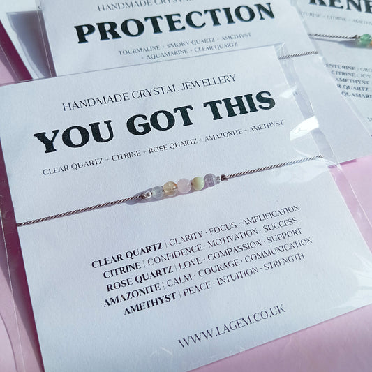 You got this crystal bracelet, mental health support gift