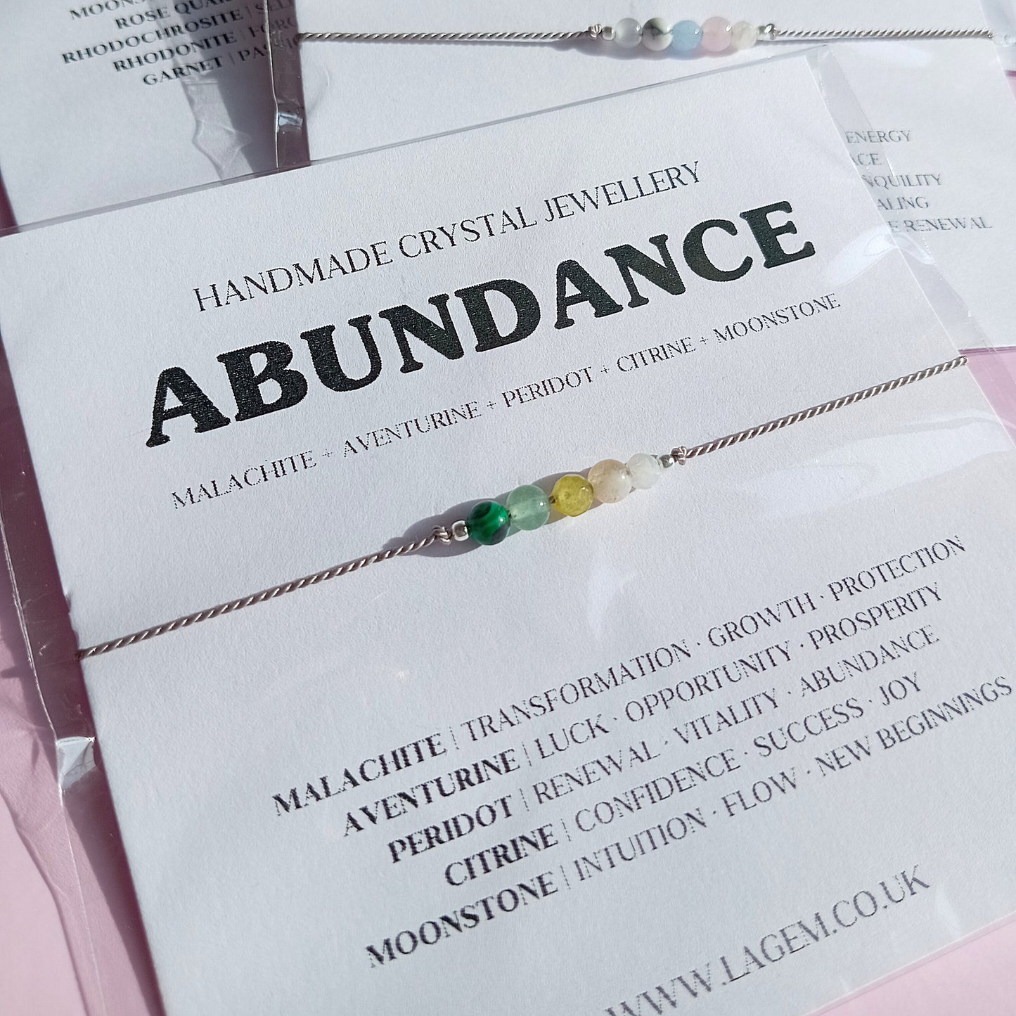 Abundance Money crystal bracelet UK