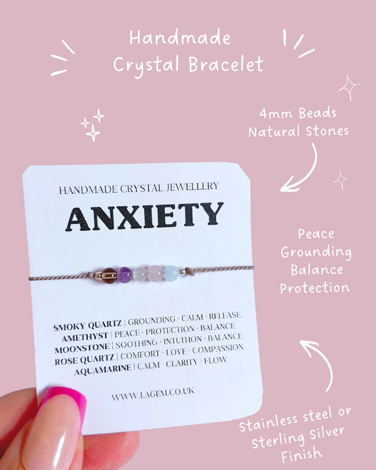 Anxiety Support Crystal Bracelet UK – Calming & Stress Relief Jewellery