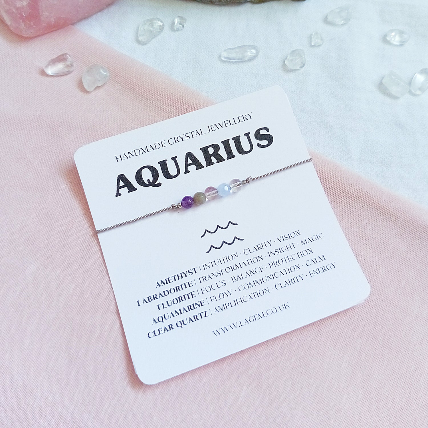 Zodiac Crystal Bracelet UK – Astrology Jewellery & Star Sign Gift aquarius bracelet