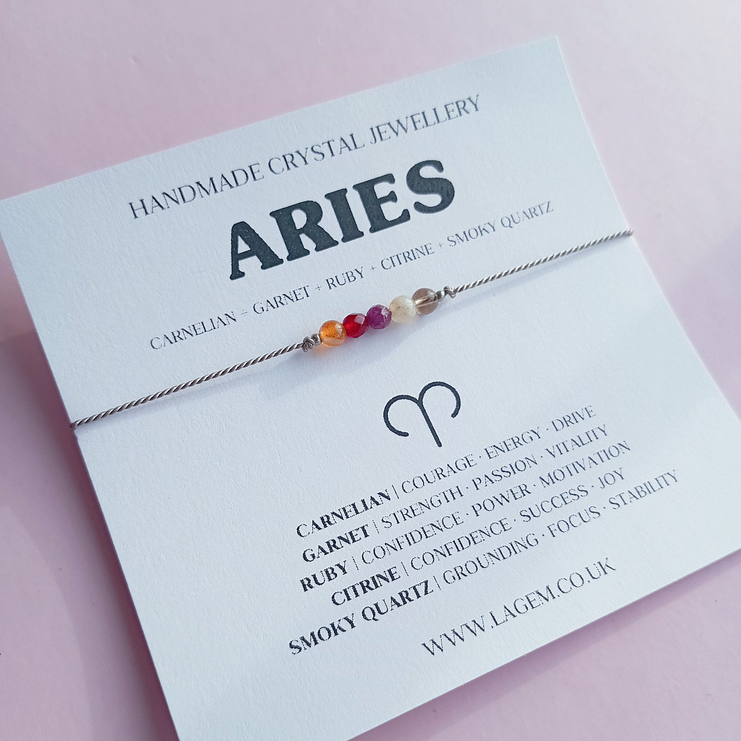 Aries crystal bracelet 