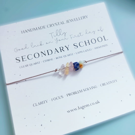custom back to school crystal bracelet gift UK