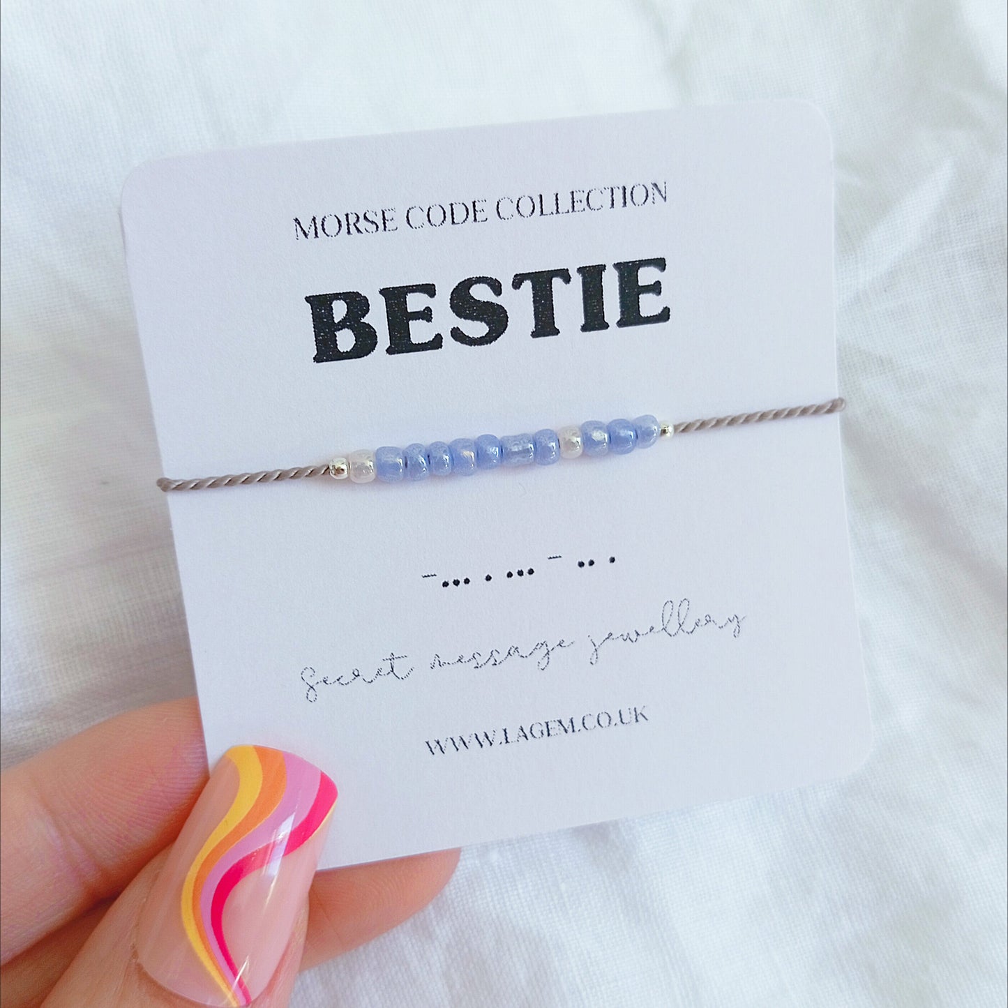 personalised morse code bracelet, secret message jewellery