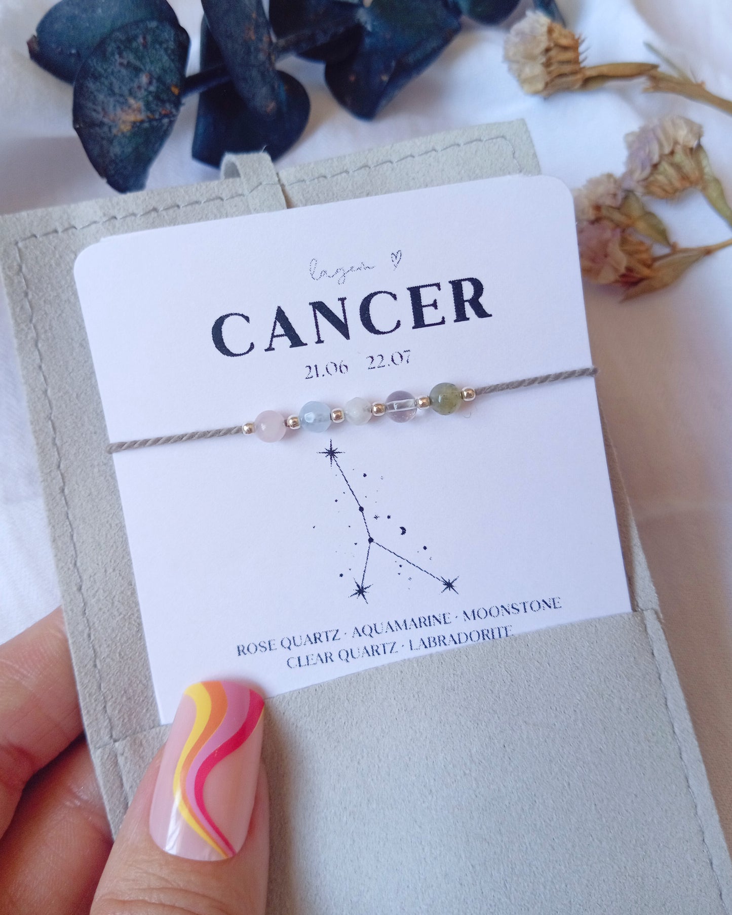 Zodiac Bracelet UK – Astrology Jewellery, Star Sign Gift, Crystal Gemstone Bracelet for Her