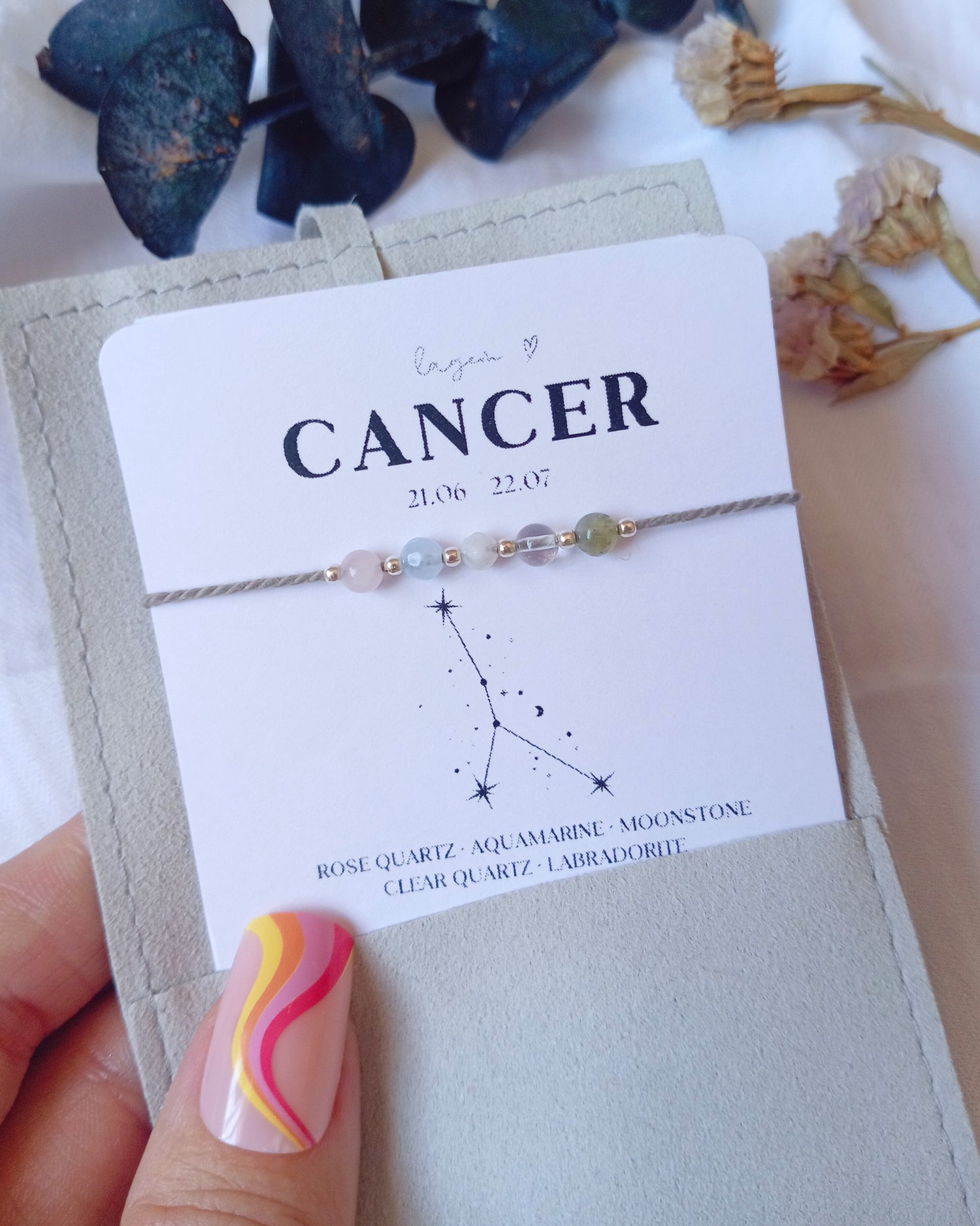 Zodiac Bracelet UK – Astrology Jewellery, Star Sign Gift, Crystal Gemstone Bracelet for Her