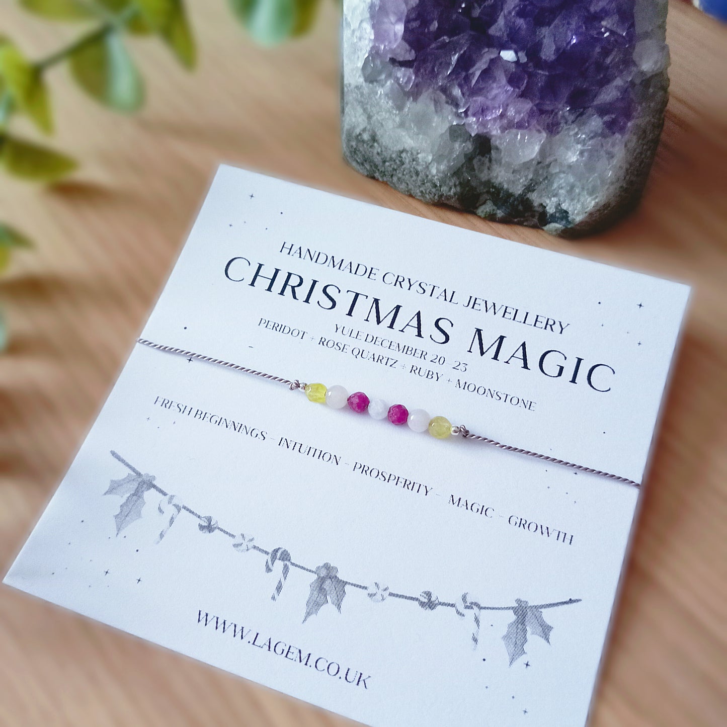 Christmas crystal bracelet UK