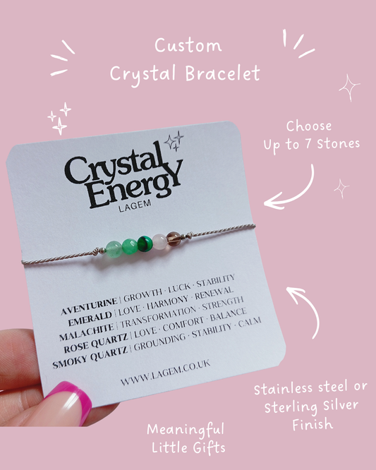 Custom Crystal Bracelet UK – Personalised Gemstone Jewellery | 4mm Beads