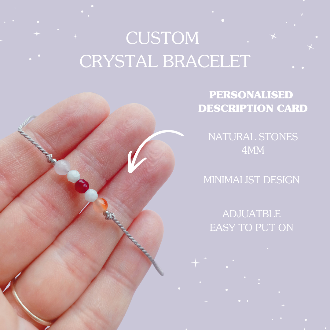 custom crystal bracelet 4mm beads