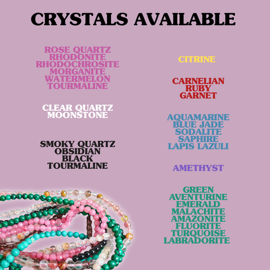 Custom Crystal Bracelet UK – Personalised Gemstone Jewellery | 4mm Beads