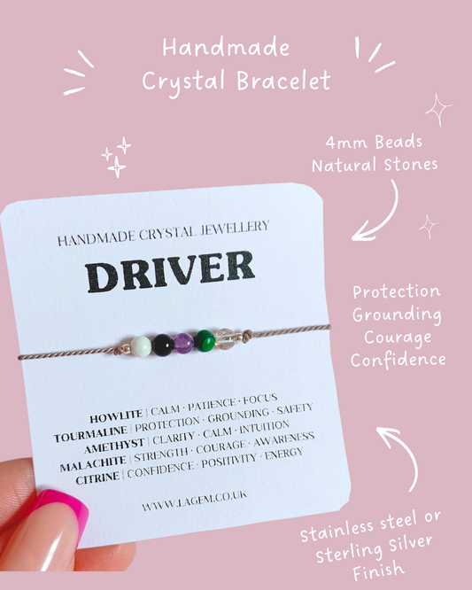 Driver Crystal Bracelet – Focus, Protection & Calm Energy