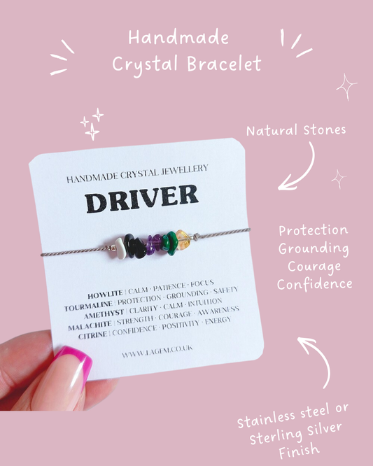 Driver Crystal Bracelet | Focus, Protection & Calm Energy