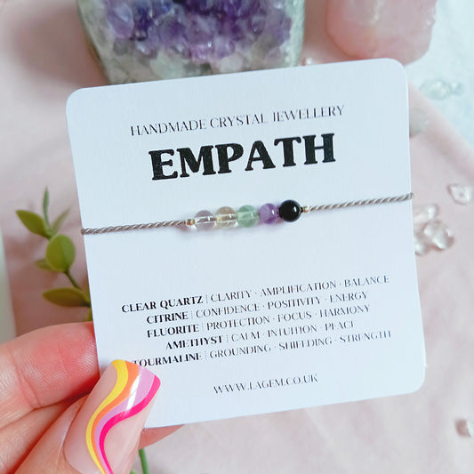 Empath Crystal Bracelet UK – Protection, Balance & Emotional Clarity | Gemstone Jewellery
