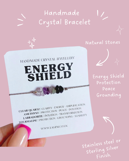 Energy Shield Crystal Bracelet | Protection, Clarity &amp; Spiritual Balance