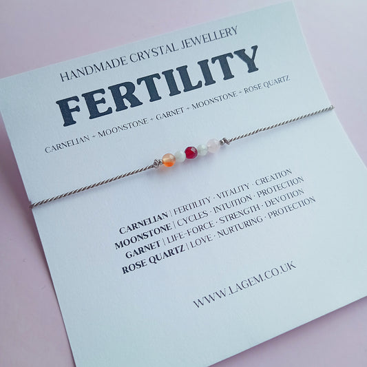 Fertility Crystal Bracelet - TTC IVF gift jewellery