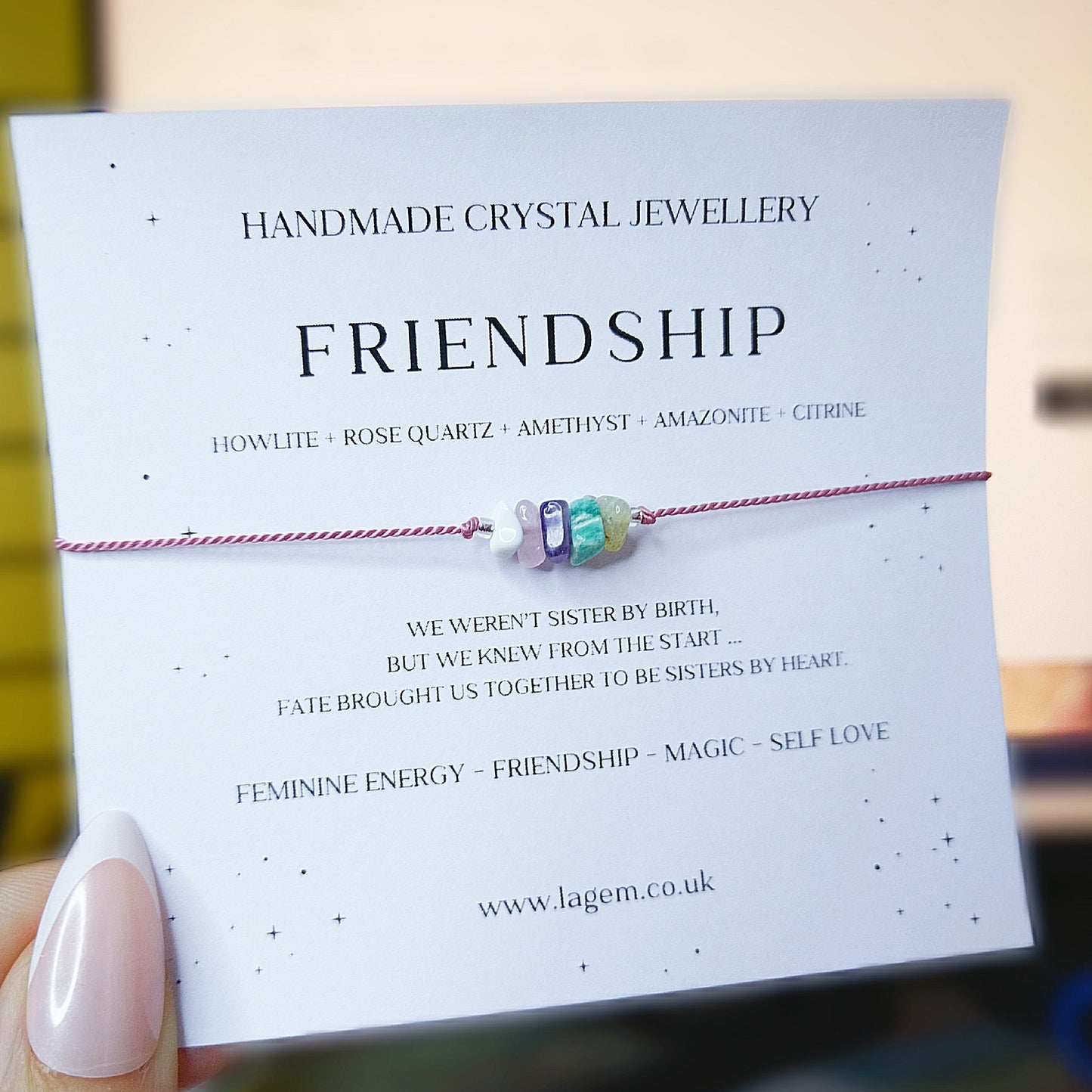 Friendship crystal bracelet UK