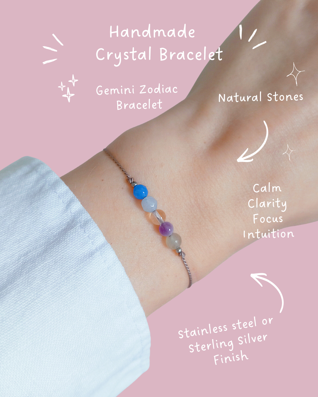 Zodiac Crystal Bracelet UK – Astrology Jewellery & Star Sign Gift