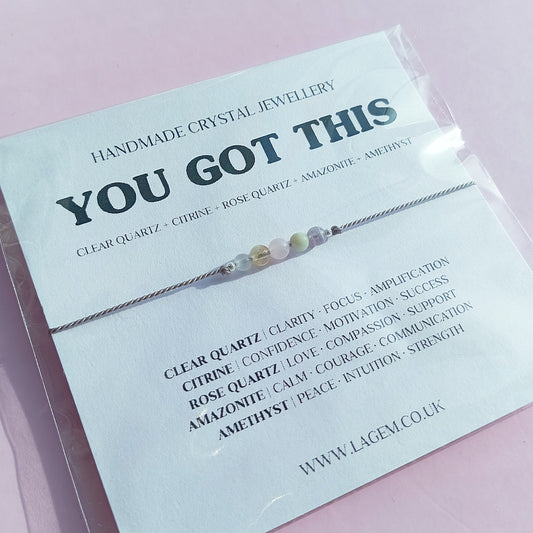 You got this crystal bracelet, support gift