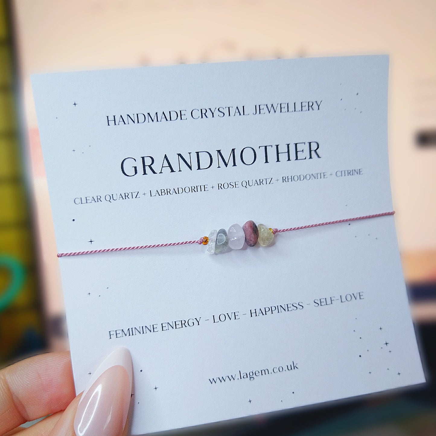 Grandmother  Crystal Bracelet gift UK
