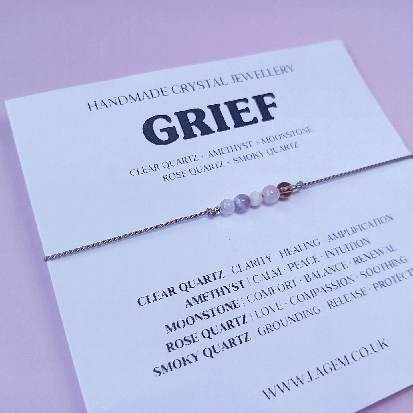 grief crystal bracelet uk