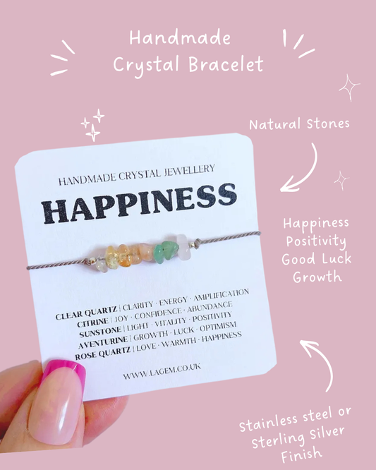 Happiness Crystal Bracelet | Joy, Positivity & Uplifting Energy