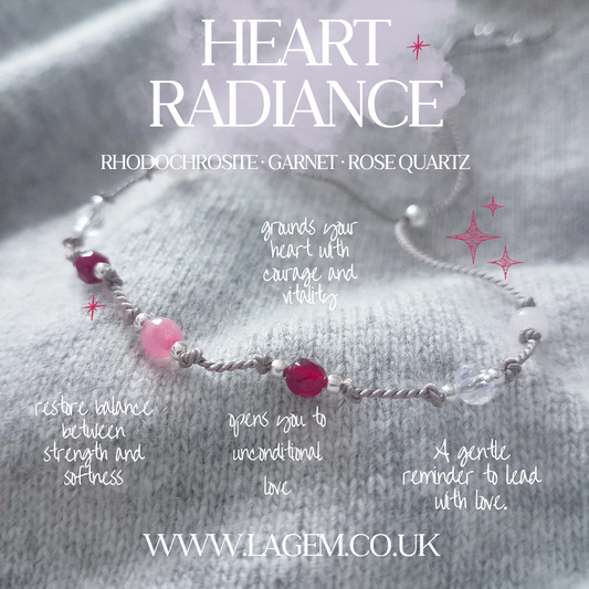 Heart radiance crystal bracelet love bracelet, love wish, love spell jewellery UK
