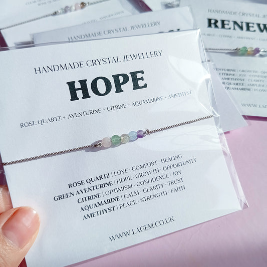 hope crystal bracelet in UK