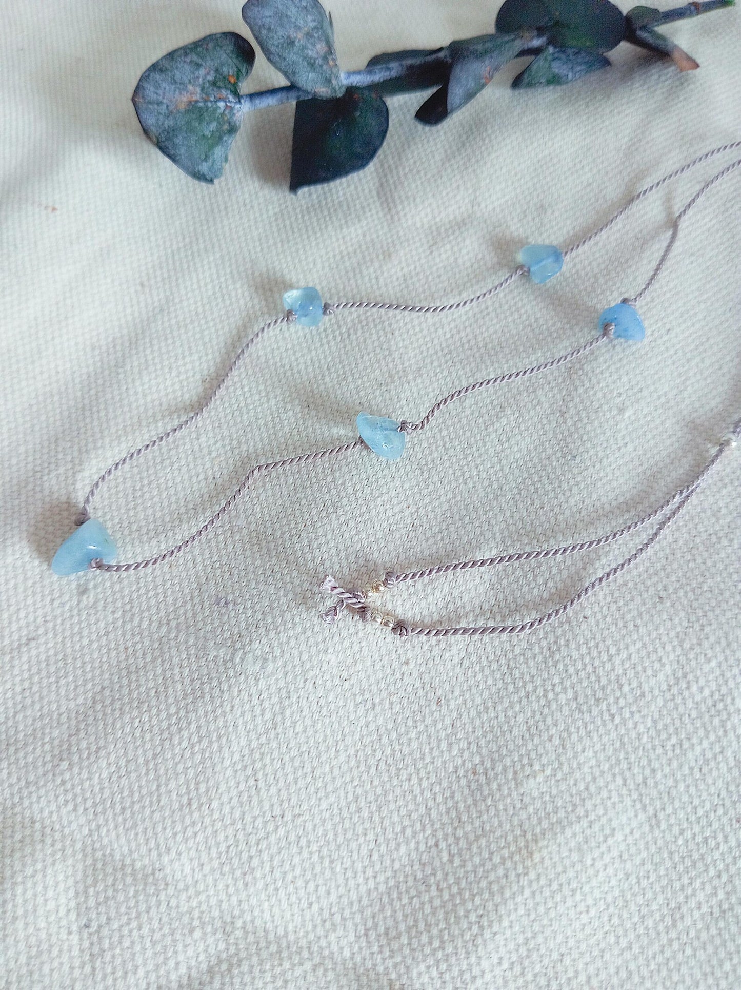Custom Crystal Necklace – Dainty Silk Gemstone Jewelry