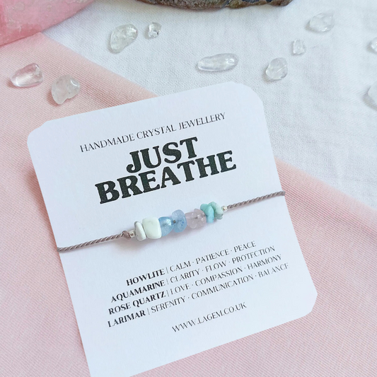 Just Breathe Crystal Bracelet UK – Calming & Anxiety Relief Jewellery
