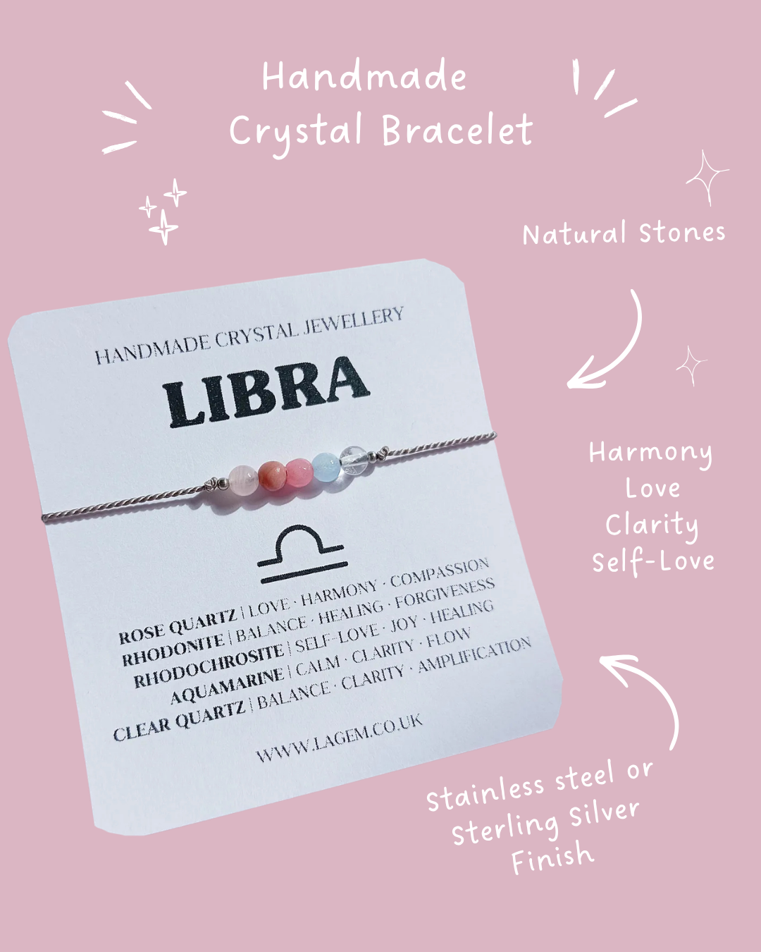 Zodiac Crystal Bracelet UK – Astrology Jewellery & Star Sign Gift