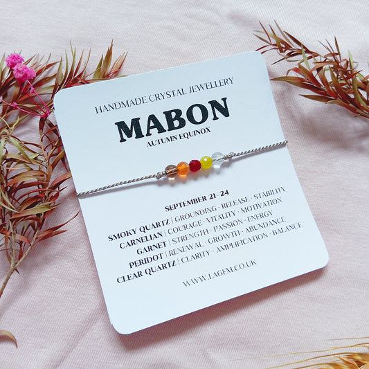 Mabon Crystal Bracelet UK – Autumn Equinox & Grounding Crystal Jewellery