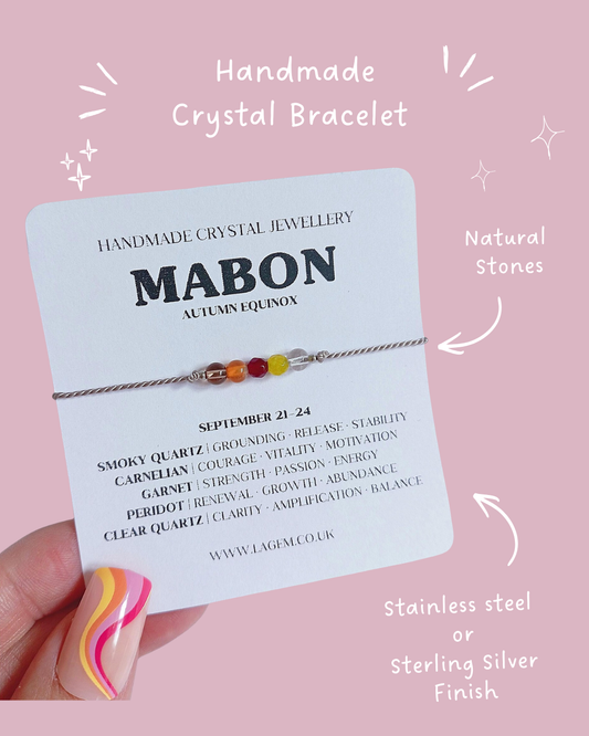 Mabon Crystal Bracelet UK – Autumn Equinox & Grounding Crystal Jewellery