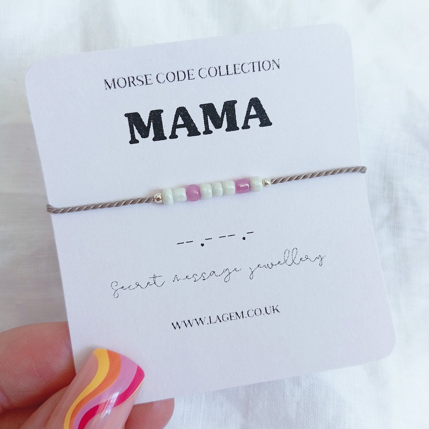 mama morse code bracelet, minimalist morse code jewellery gift