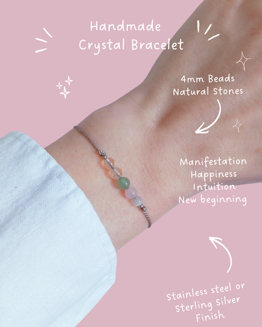 Manifestation Crystal Bracelet | Positive Energy, Law of Attraction Gift Jewellery