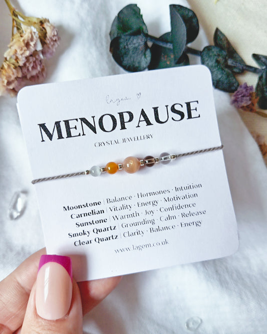 Menopause Crystal Bracelet Gift, Support for Women Health Stone Bracelet
