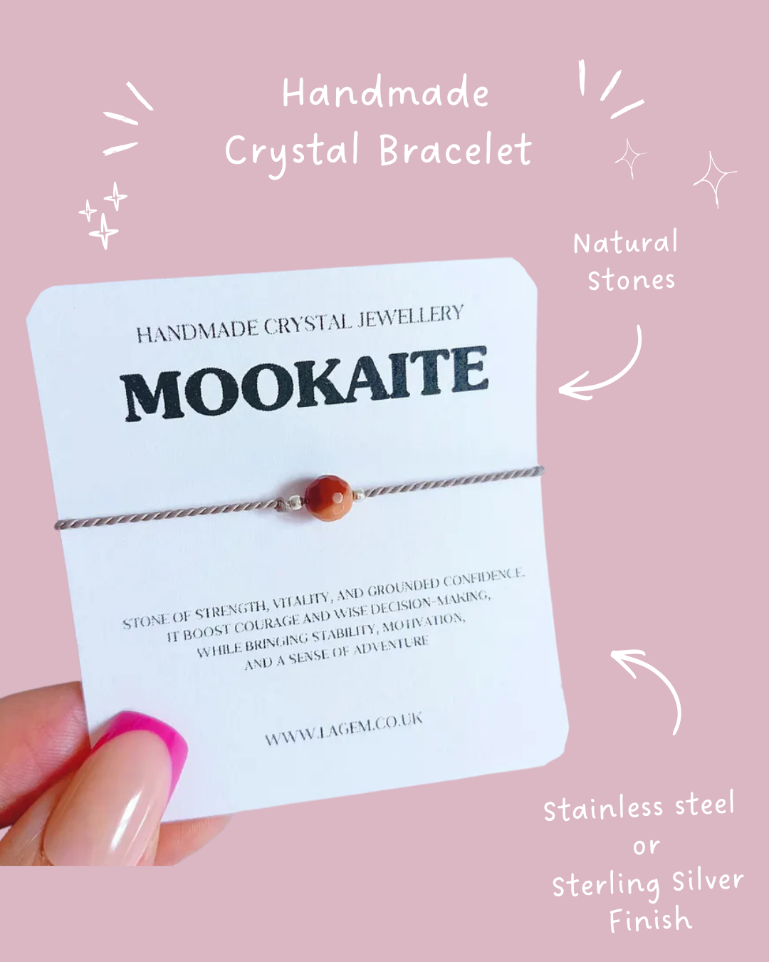 Mookaite Crystal Bracelet | Strength, Confidence &amp; Emotional Balance