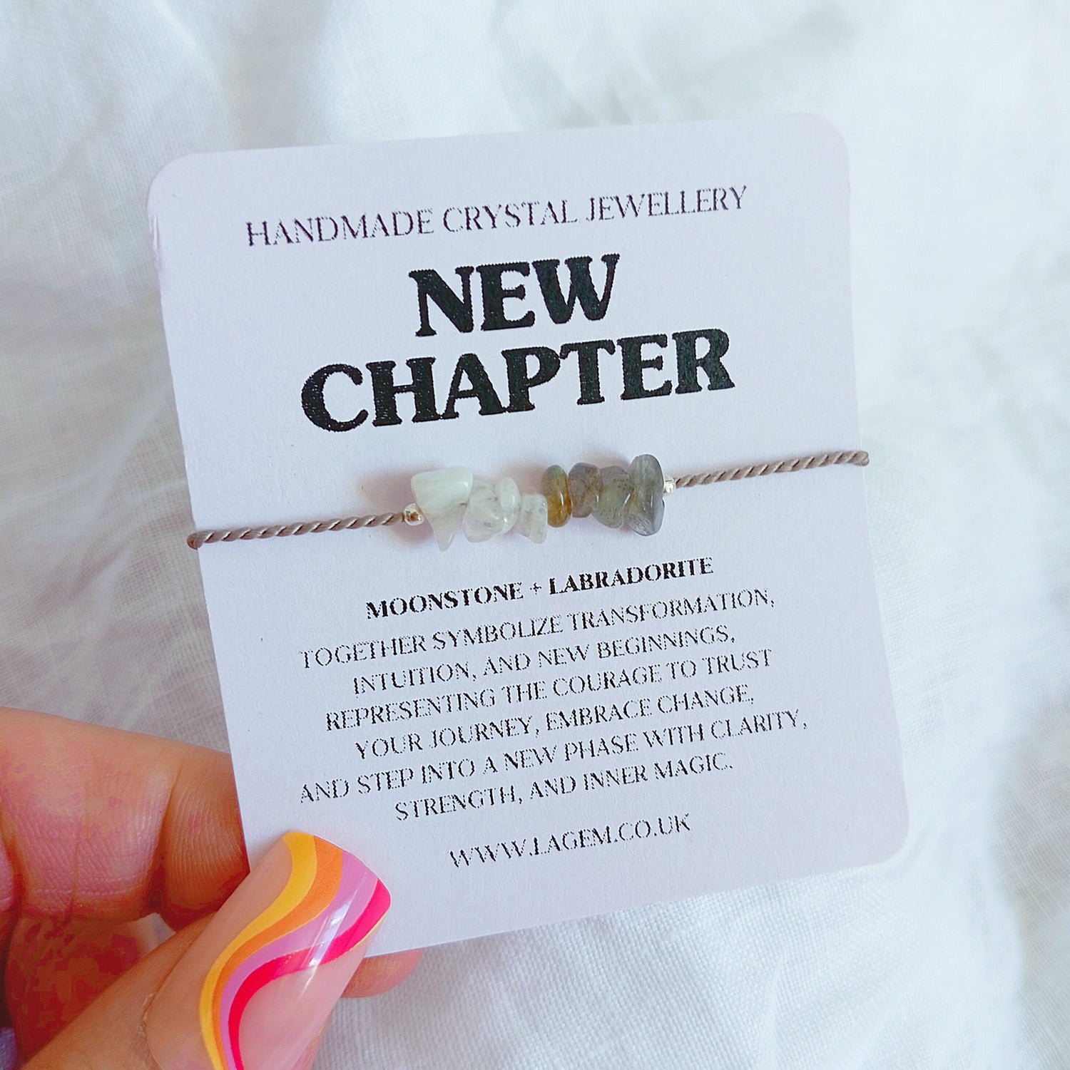New Chapter Moonstone &amp; Labradorite Bracelet | New Beginnings Gift
