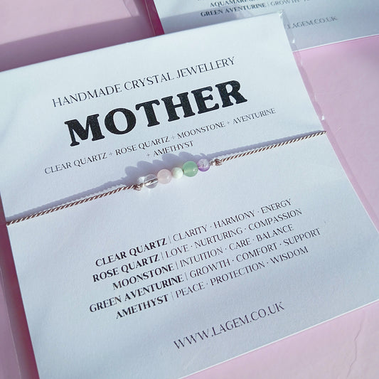 Mother Crystal Bracelet Uk, handmade crystal jewellery