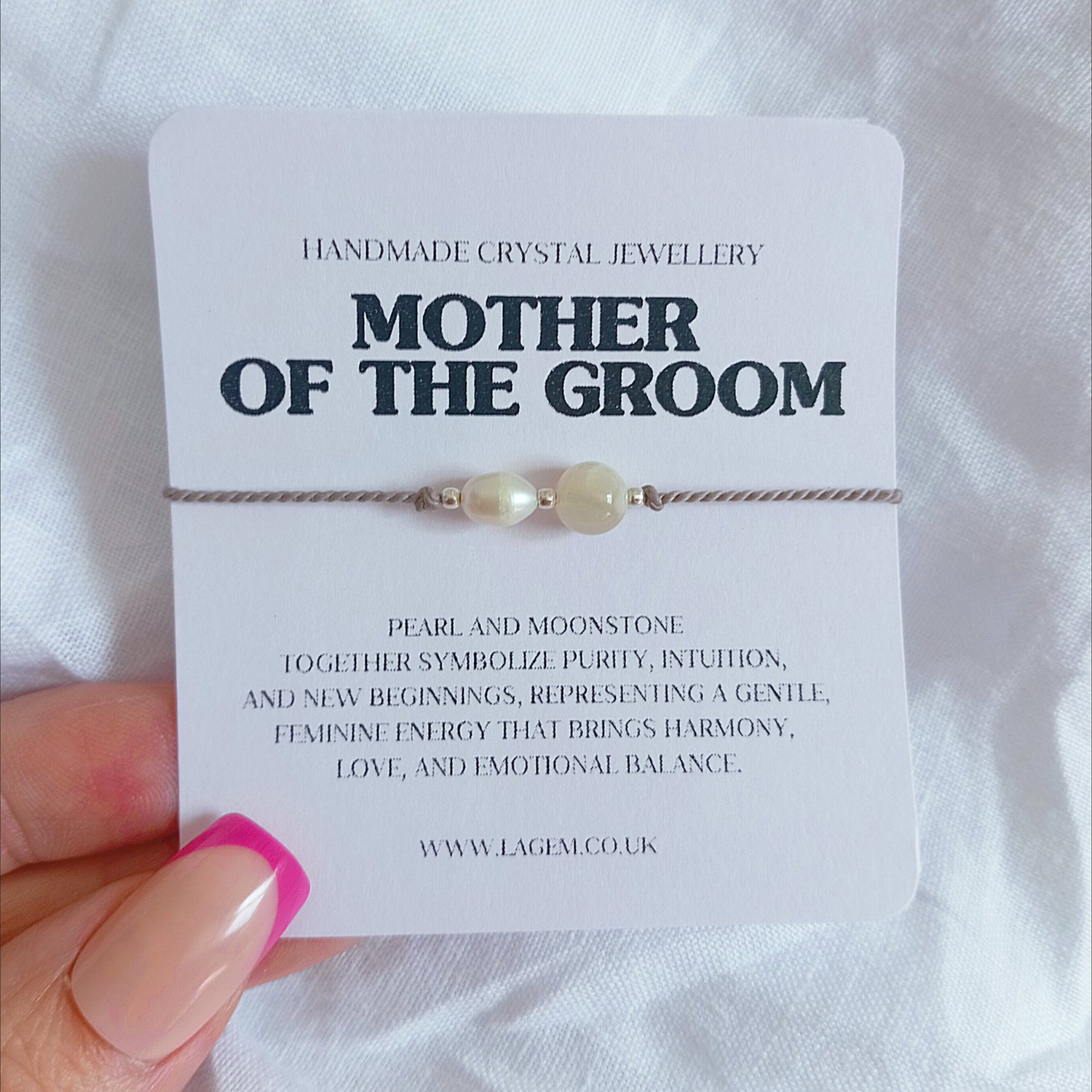 peral and moonstone dainty bracelet mother of the groom weeding jewellery gift