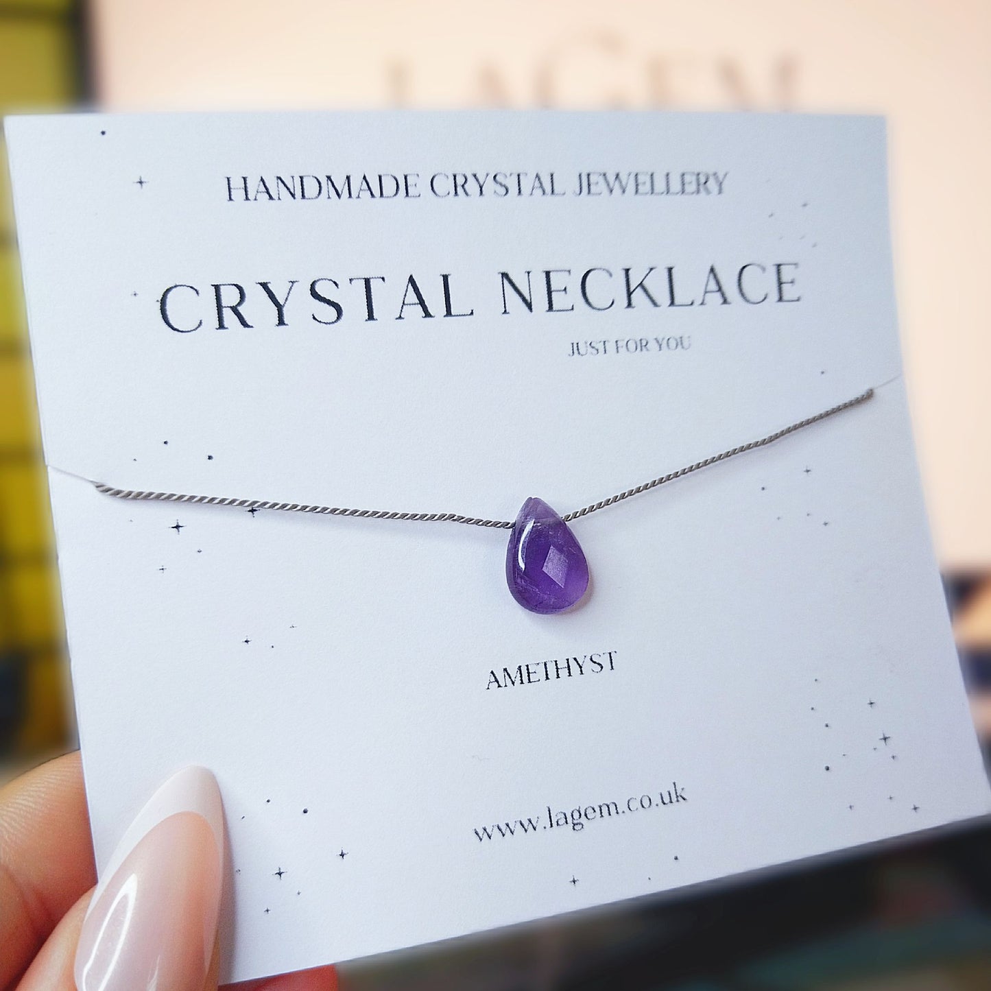 Dainty Amethyst Crystal Necklace