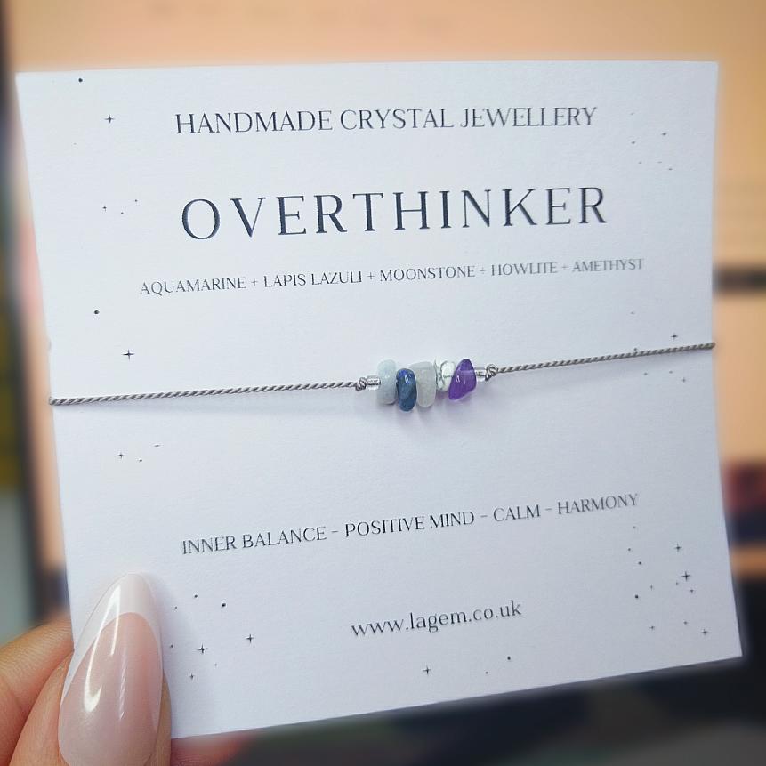 Overthinker crystal bracelet UK