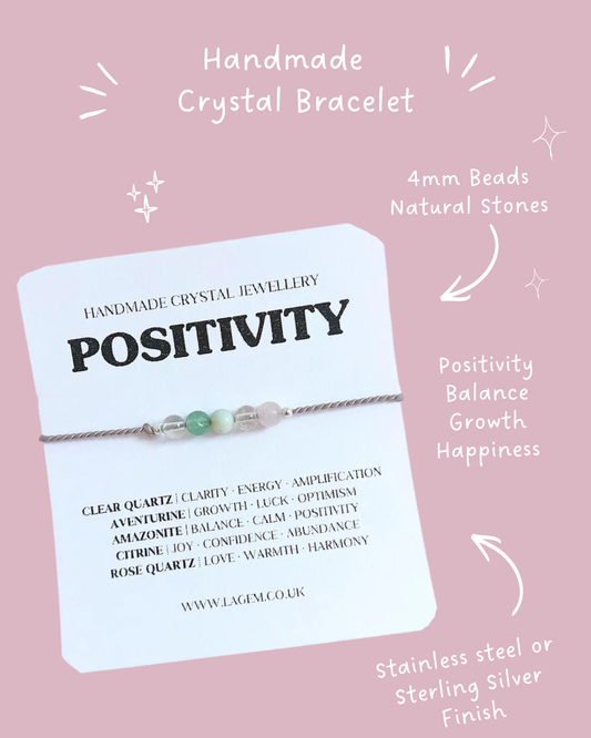 Positivity crystal bracelet