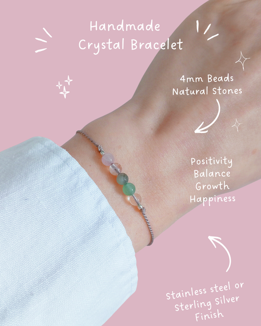 Positivity crystal bracelet