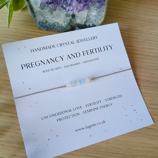 pregnancy and fertility crystal bracelet UK